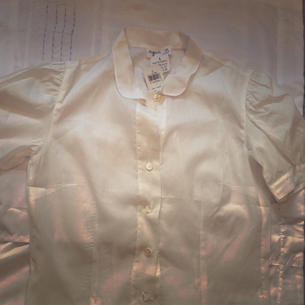 Agnes B. Balloon sleeves blouse